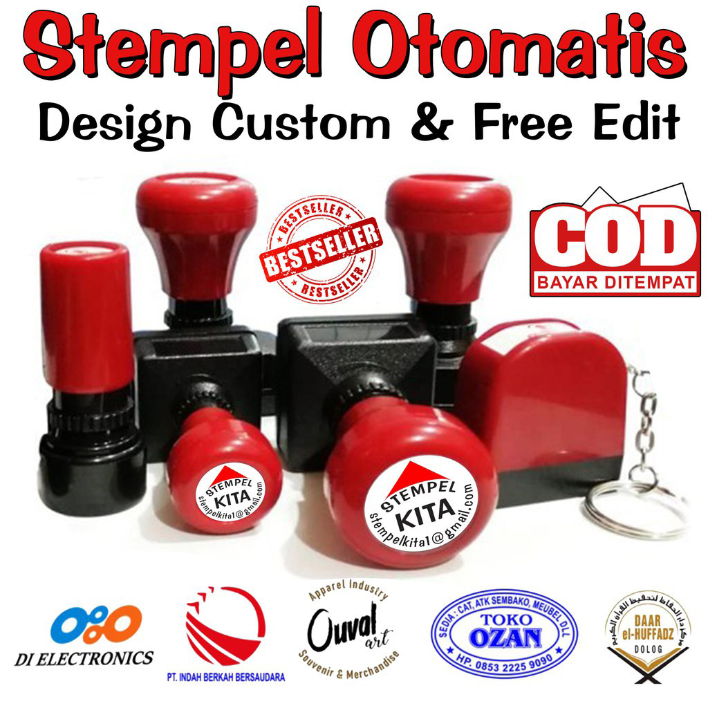 

[READY] STEMPEL OTOMATIS 2 WARNA DESIGN CUSTOM