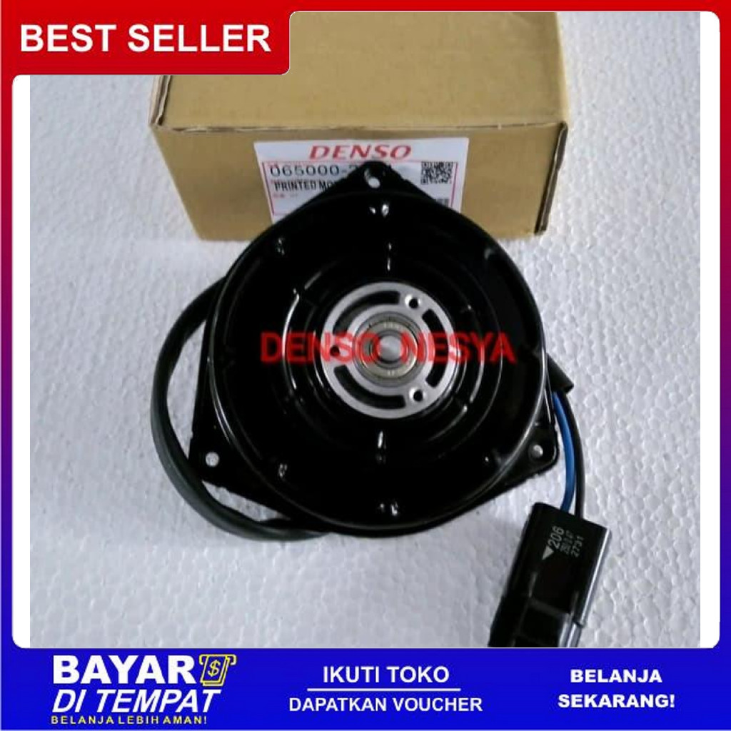 FREE ONGKIR MOTOR EXTRA FAN KONDENSOR RADIATOR AC MOBIL DAIHATSU TARUNA MERK:DENSO BISA COD