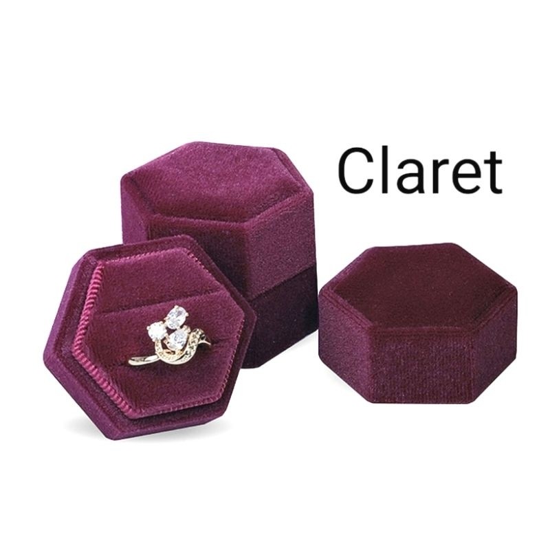 Payoe Ring Box Velvet Elegan / Kotak Box Cincin Beludru Mewah Couple Pasangan Lamaran Nikah Tunangan