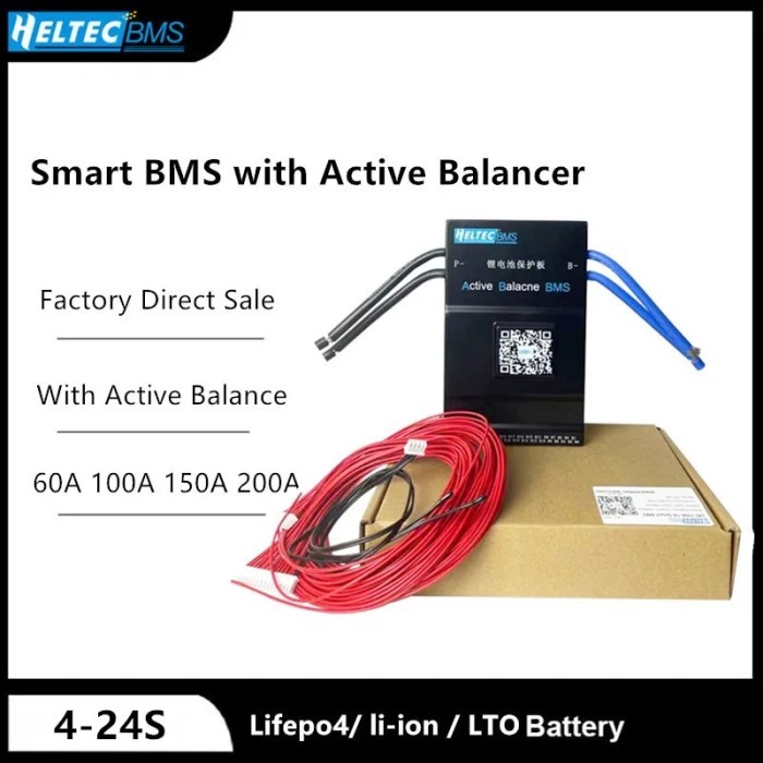 Heltec 1A 2A Active Balance BMS 4S 8S 12S 13S 14S 16S 20S 24S Smart