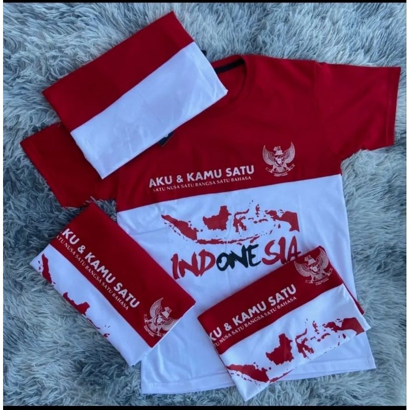 KAOS MERAH PUTIH PANJANG // PENDEK 17 AGUSTUSAN