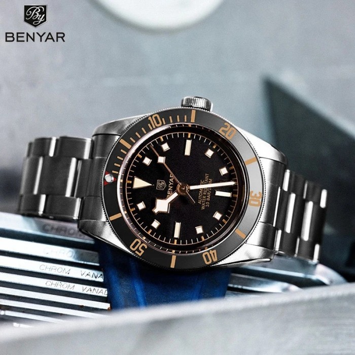 BENYAR 2023 Men automatic watches stainless steel waterproof men