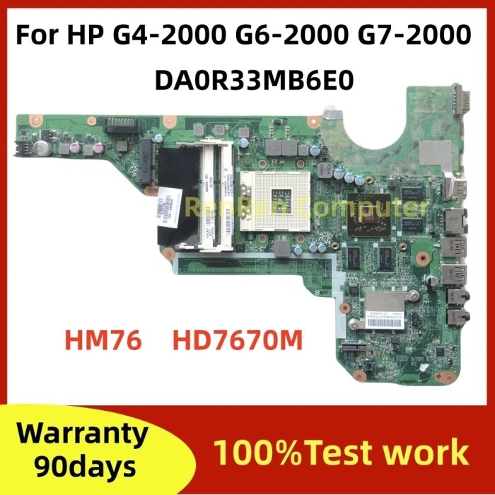 DA0R33MB6E0 R33 For HP G4-2000 G6-2000 G7-2000 Laptop Motherboard