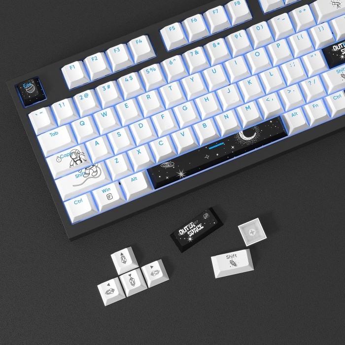 Outer Space Backlit Keycaps Cherry Profile Pbt Dye Sub Keycap for