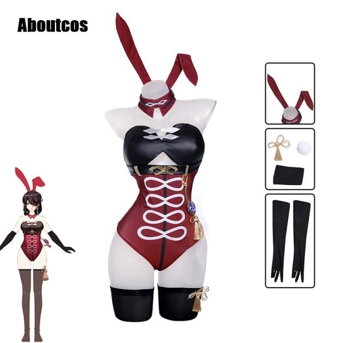 Aboutcos Beidou Bunny Girl Costume Genshin Impact Beidou Bunny Suit