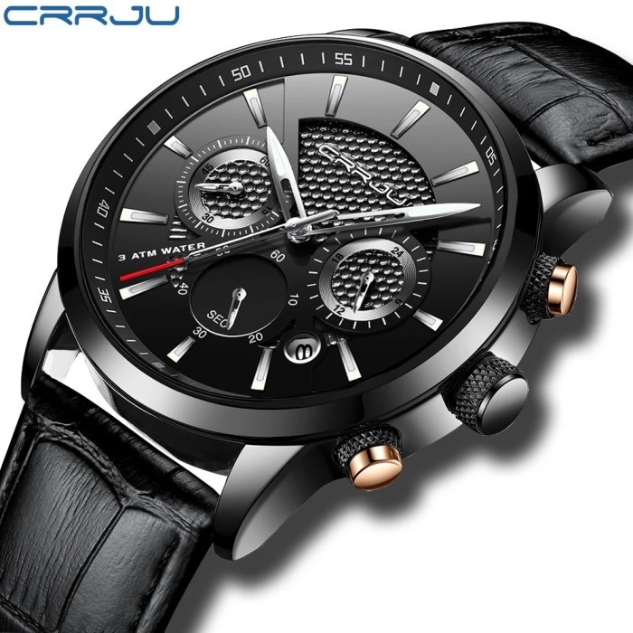 Men Watches Luxury CRRJU Brand Chronograph Men Sport Watches High
