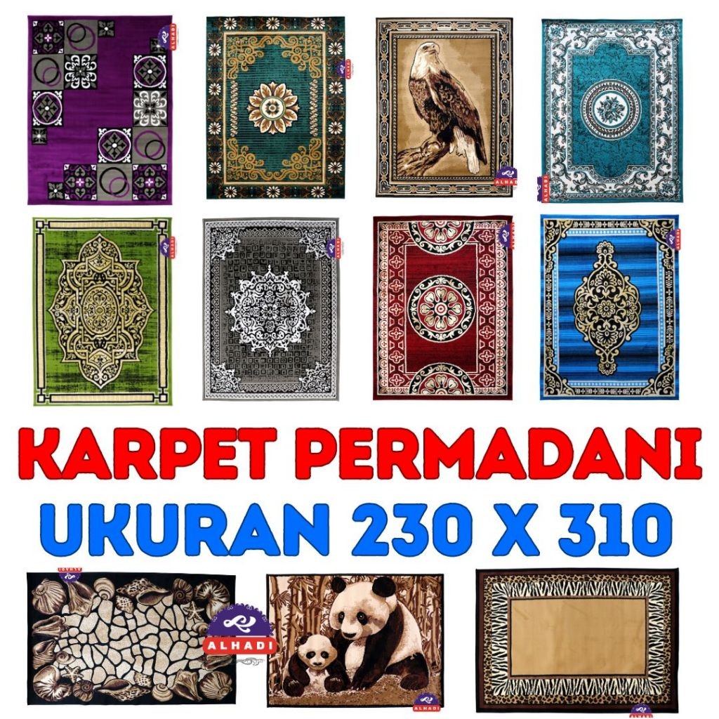 baru alhadi permadani 230 x 310cm tebal 8mm karpet lantai shabel mobel afbel abstrak modern klasik 1