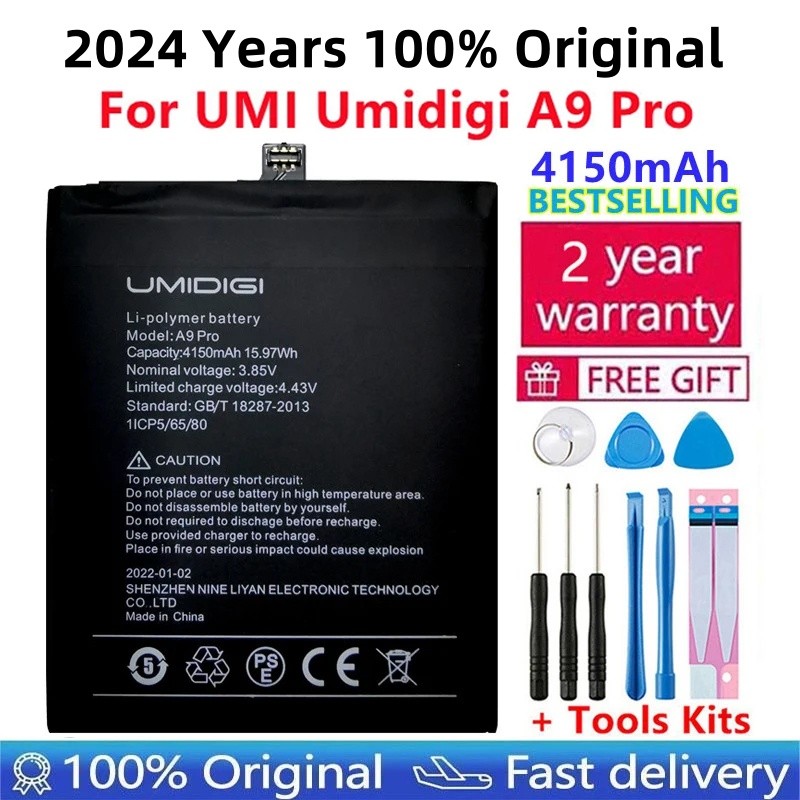 2024 Years 100% Original For UMI Umidigi A9 Pro Battery For UMIDIGI A9 Pro A9Pro 4150mAh Cell Mobile
