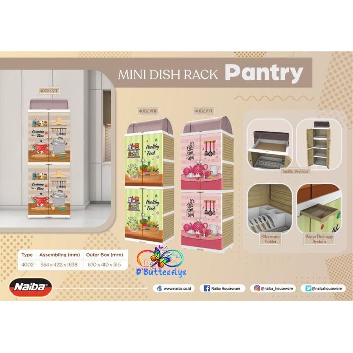 Tempat Piring Plastik/Rak Piring Serbaguna Plastik Naiba Promo