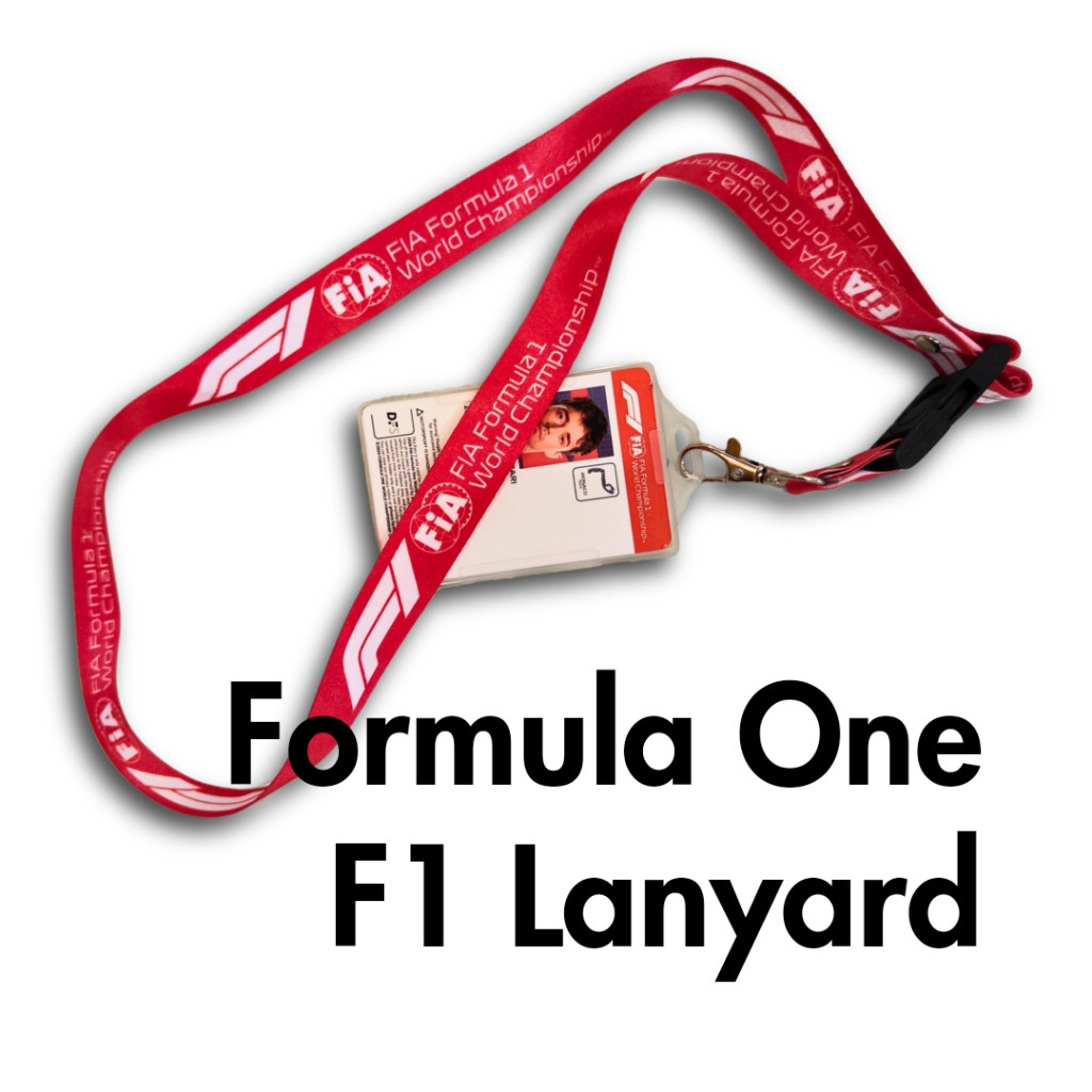 

F1 Lanyard Formula 1 - Lanyard Kartu Akses Kantor Logo Formula One Merah [Downforce Studio]