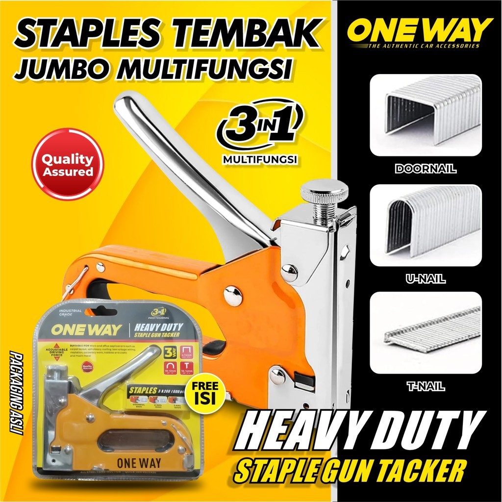 

Staples Tembak 3 in 1 Staple Gun Tacker Bisa 3 Jenis Staples Kuat TOP