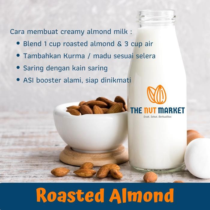 

Kacang Almond Panggang Original (Roasted Natural Almond) 1kg TERMURAH Terlaris