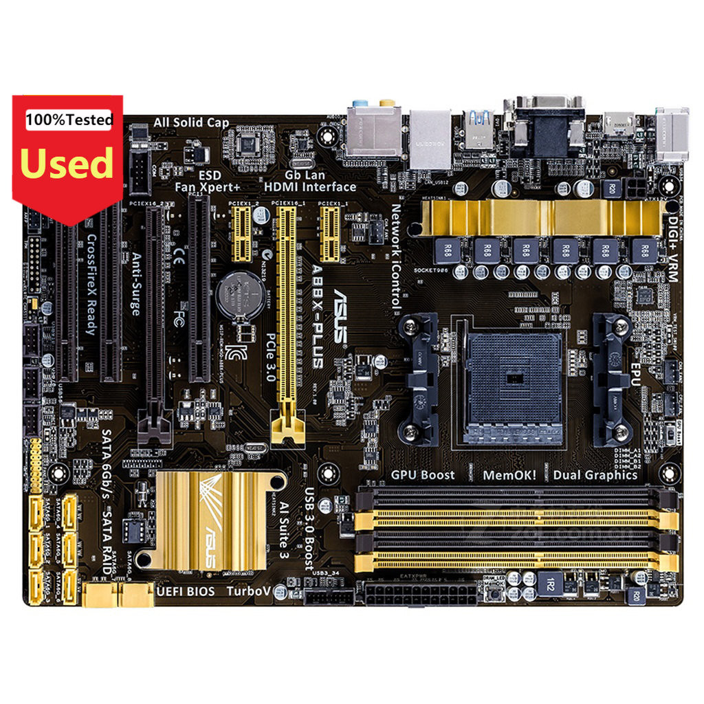 ASUS A88X-PLUS Socket FM2 FM2+ Motherboard DDR3 A88X Original Desktop Mainboard SATA III Used