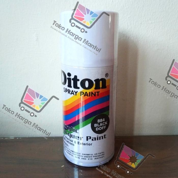 Tuklex- Cat semprot pylox / pilok Diton 300CC (884) Black doff ( hitam doff )