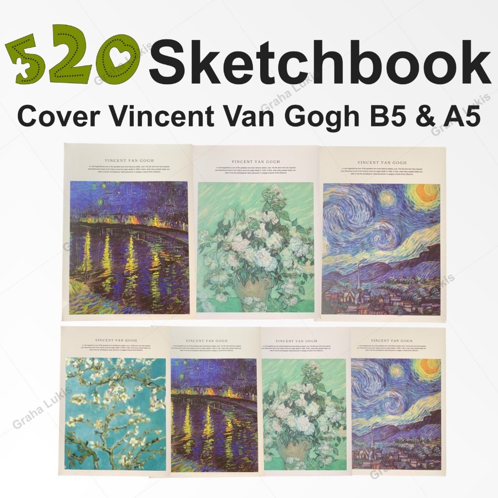 [READY] Sketchbook Cover Vincent Van Gogh B5 / A5