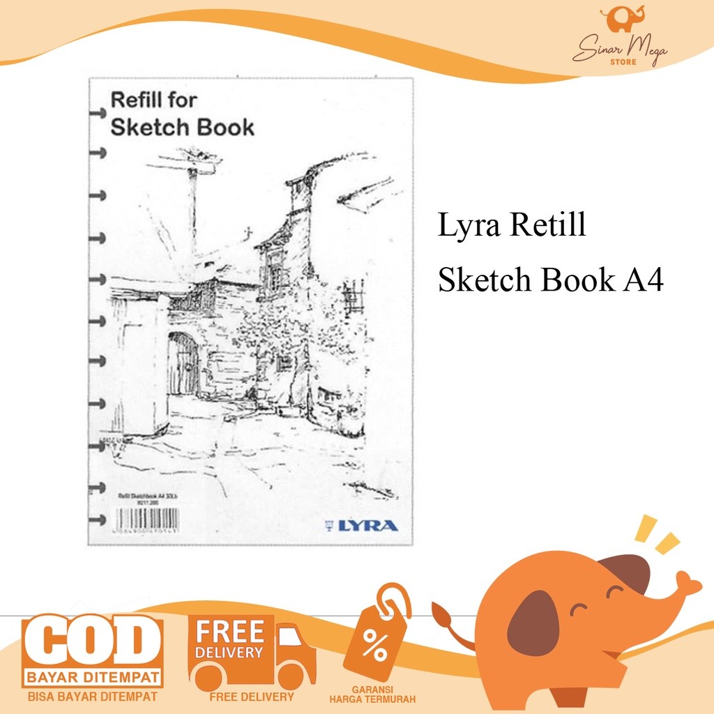 

[READY] Lyra Refill Sketch Book Binder A4 30 Lembar/ Isi Ulang Buku Sketsa Sketchbook Murah