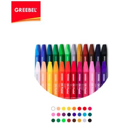 

[READY] GREEBEL Crayon/Krayon Kids Oil Pastel 24 Warna