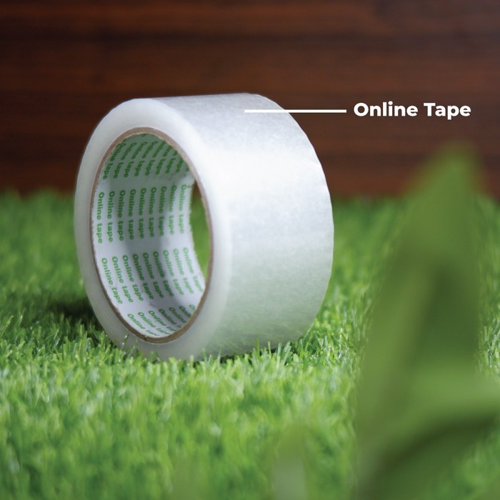 

JH8 1 DUS Lakban Bening 45 MM X 90 Yard ECO ONLINE TAPE OPP 72 Roll Kuat tebal / Plakban clear