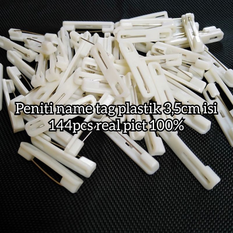 

JH8 Peniti name tag plastik 3,5cm isi 144pcs bagus