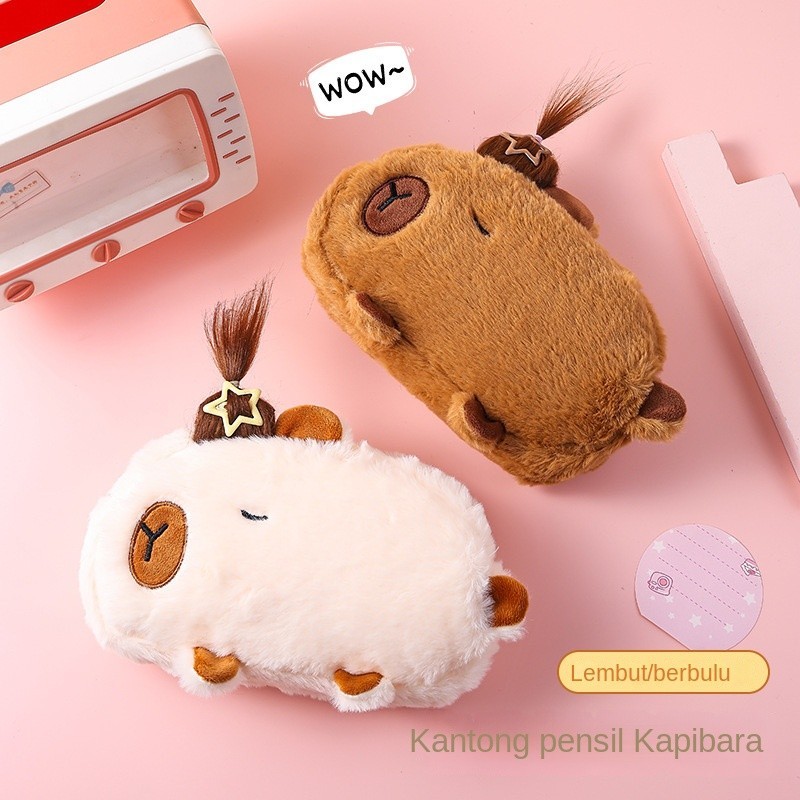 

JH8 Kantong pensil capibara yang baru milik seorang anak lelaki dan perempuan dengan penampilan yang
