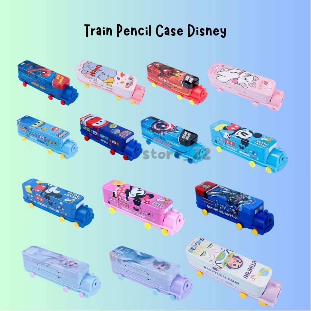 

JH8 DISNEY LICENSED TRAIN PENCIL CASE DOUBLE DEKKER KOTAK PENSIL KERETA API KARAKTER CARTOON ANAK