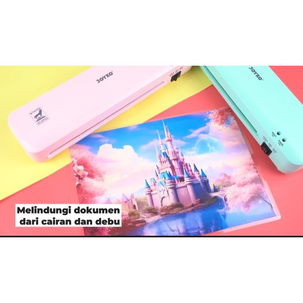 

JH8 MESIN LAMINATING JOYKO LM07 CO ukuran A4 & F4 COLOR / LAMINATOR LOW WATT LM-07CO