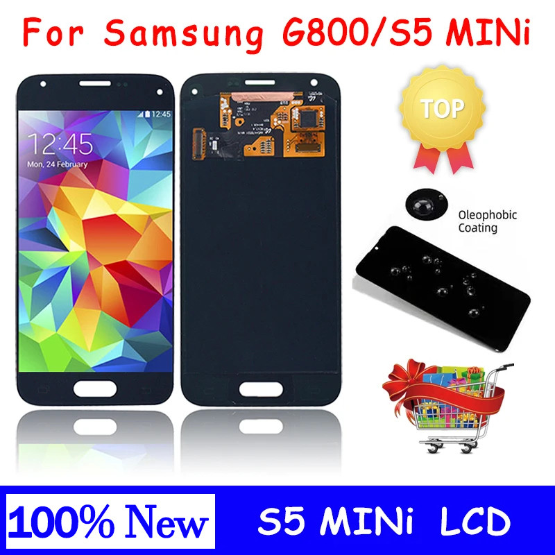 4.5'' Test Super AMOLED LCD For Samsung  S5 Mini G800 LCD G800F G800H LCD touch screen digitizer ass