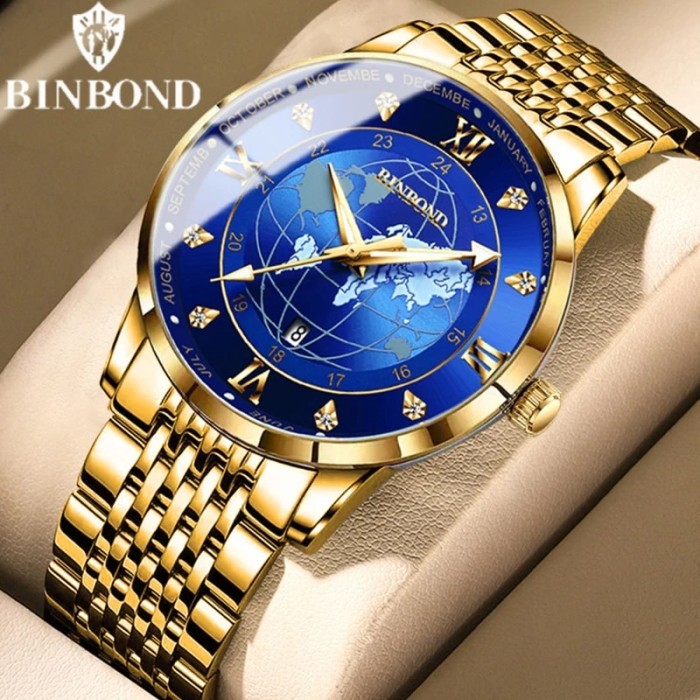 Brand BINBOND B0117 2023 Men Quartz Watches Date Calendar Luminous