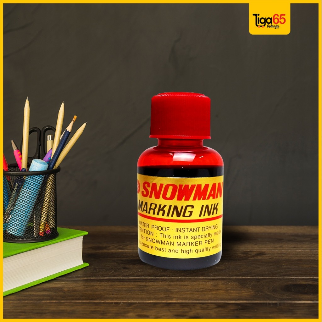 

Tinta Permanent / Refill Ink Spidol Snowman Permanen Marking / Refil Tinta Permanent - Merah
