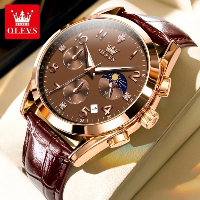 OLEVS Men's Watches Fashion Casual Original Quartz Watch for Man