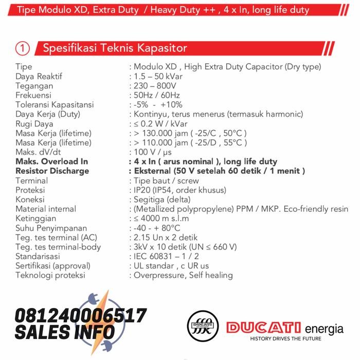 Terbaik Kapasitor Capasitor Bank Ducati 15 Kvar 15Kvar 415 Volt
