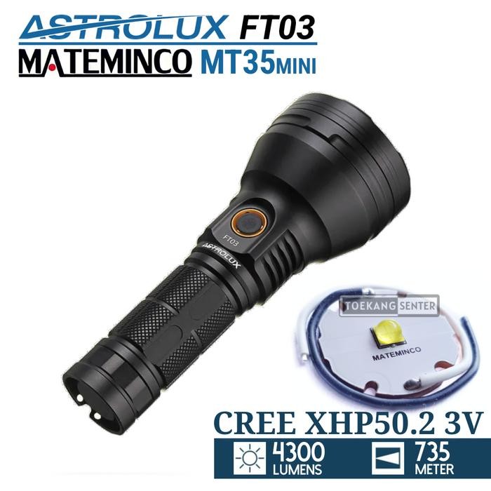 ASTROLUX FT03 CREE XHP50.2 4300LM 735M NARSILM v1.3 USB TYPE C
