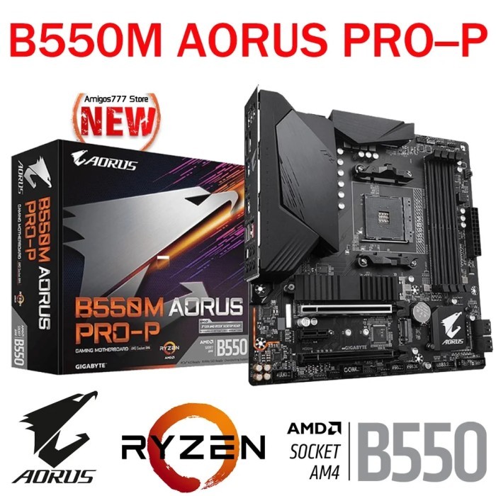 Socket AM4 Motherboard GIGABYTE B550M AORUS PRO-P DDR4 USB Desktop