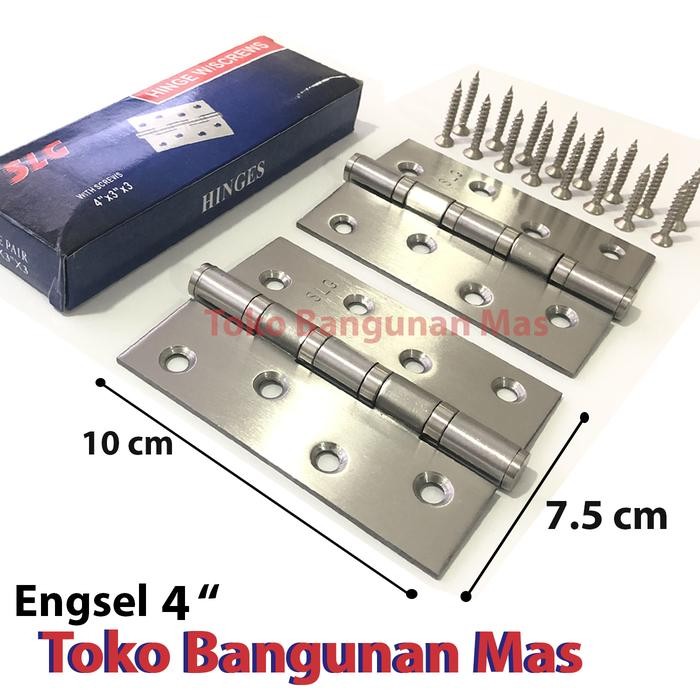 Fixco- Engsel Tebal SOLIGEN 4" Stainless ENGSEL JENDELA PINTU 4 INCH
