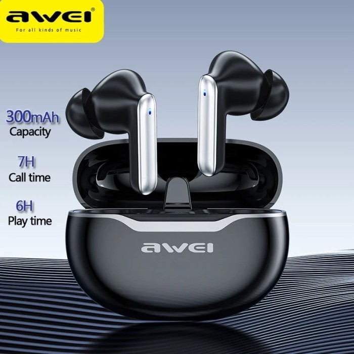 Awei T50 Wireless Headphones Bluetooth 5.3 Earbuds With Mic TWS