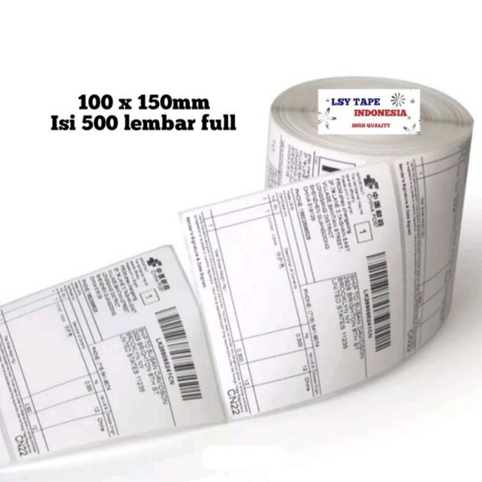 

Gilang_Store Sticker Kertas Label Thermal Barcode 100 x150 mm A6 Isi 500 Lembar