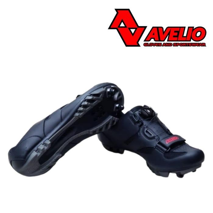 Sepatu Sepeda Mtb Avelio Cleat Hitam Mountain Bike