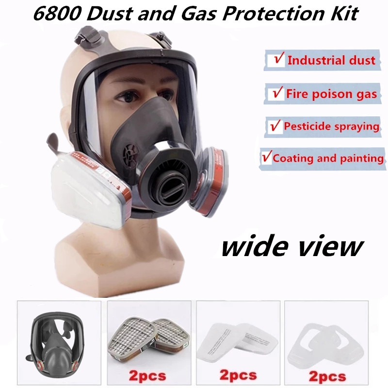 Chemical Protection Safety Respirator Gas Mask With 6800 Gas Mask Spray Full Respirator