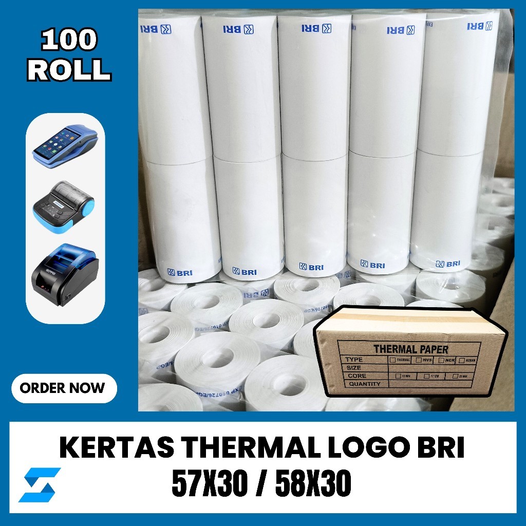 

KERTAS EDC LOGO 57X30 /58X30 ISI 100 ROLL