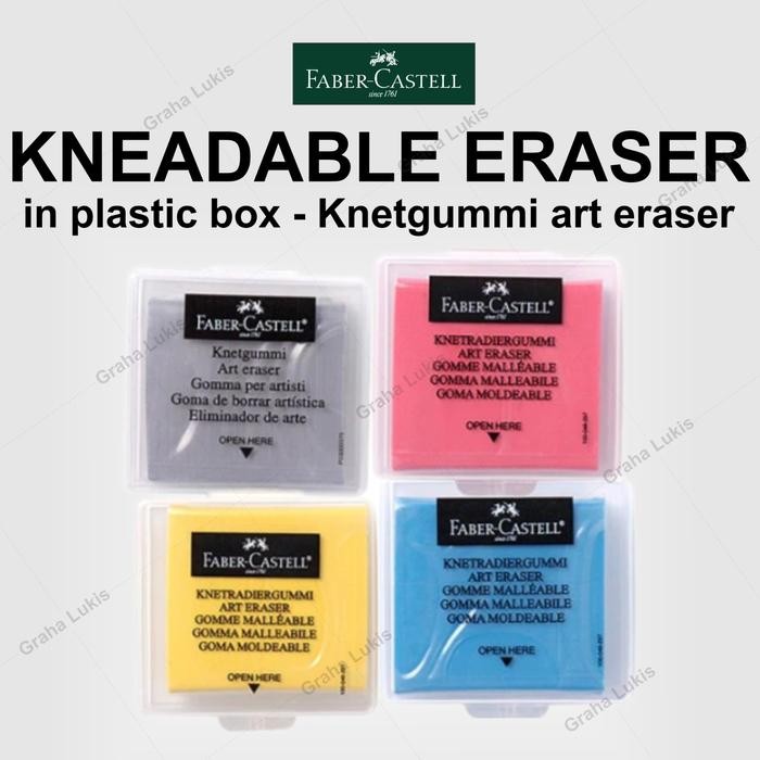 

Ready JT Faber Castell Kneadable eraser in plastic box - Knetgummi art eraser