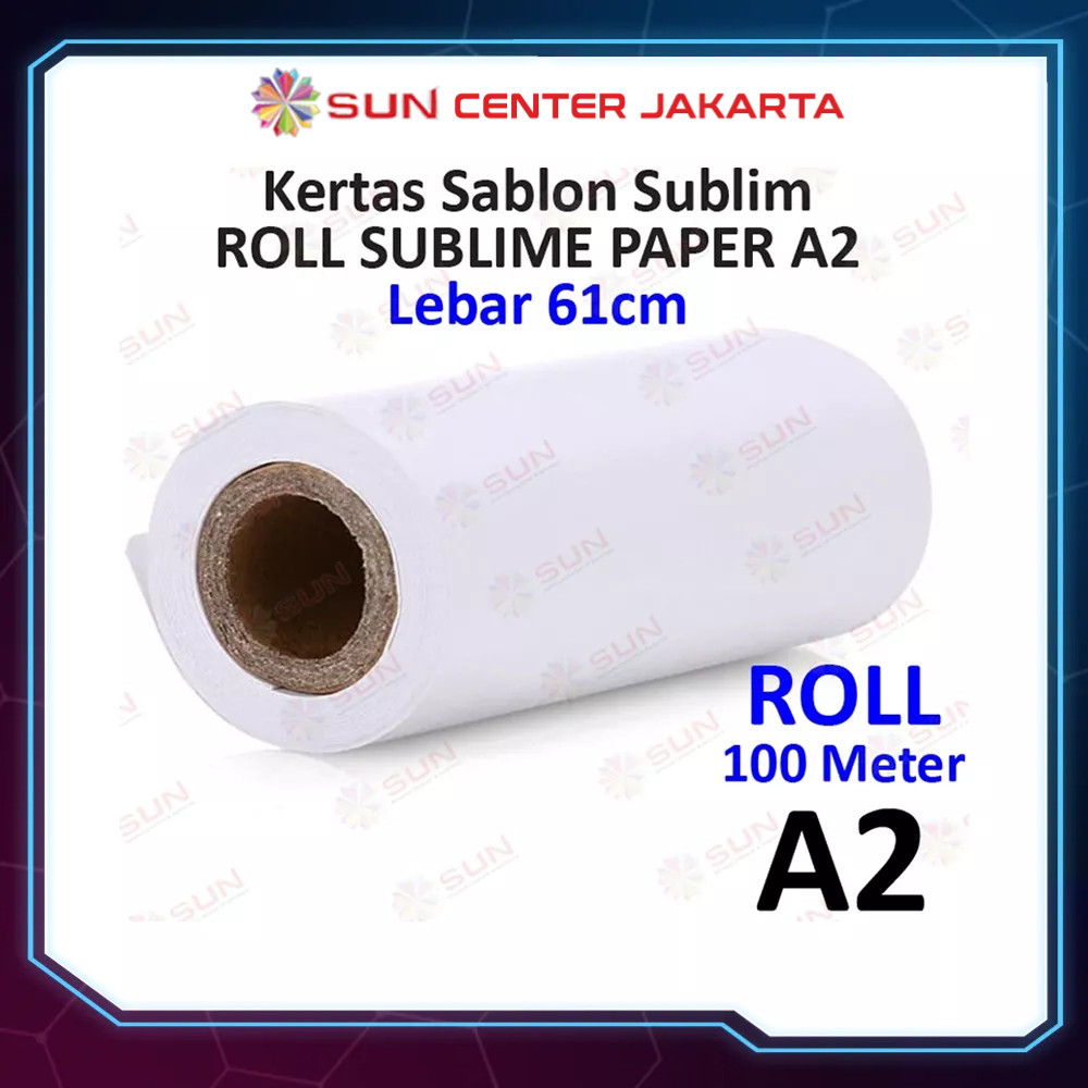 

Kertas Roll Sublime Paper A2 ( 61 cm ) 110 Gsm - SUN Colour Sublime ( Kertas Sablon Sublim Transfer