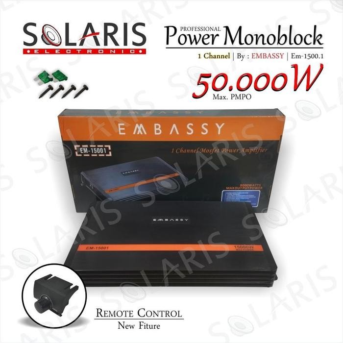 POWER MONOBLOCK CLASS D 50.000 Watt EMY EM-1500.1 Channel Ampli TERLARIS