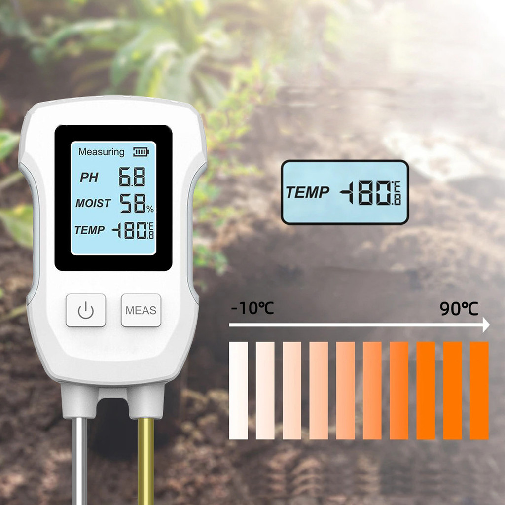 Soil Moisture Tester with Dual Probe Digital Display High Accuracy Soil Meter for Gardening Farming 