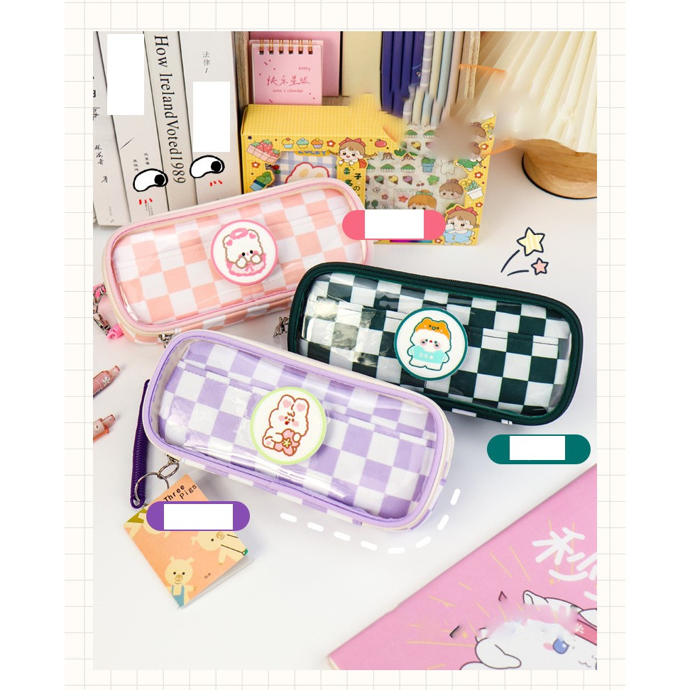 

Tempat Pensil Pen Lucu Berkapasitas Besar Dengan Pegangan Tangan CS17