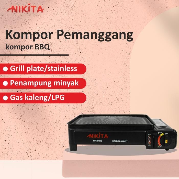PREMIUM Kompor Panggang Portable - BBQ Grill Portable Nikita