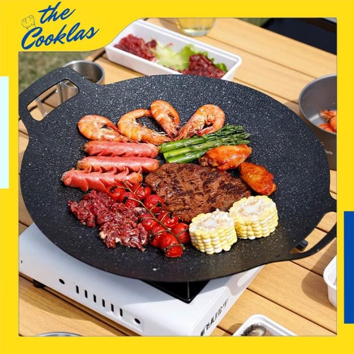 PREMIUM Wajan Panggang Anti Lengket Multifungsi BBQ Korean BBQ Grill Pan