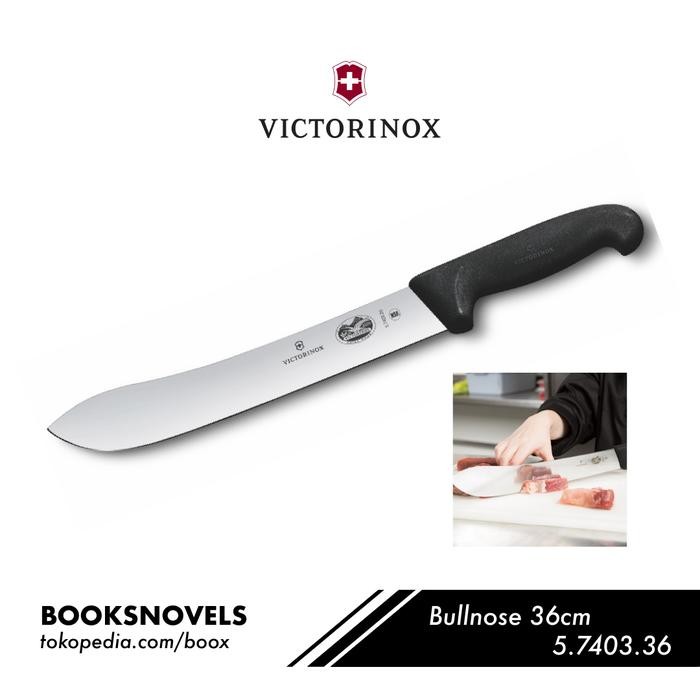 PREMIUM 36cm Pisau Daging Golok Bullnose Knife Victorinox Sembelih Besar Tajam