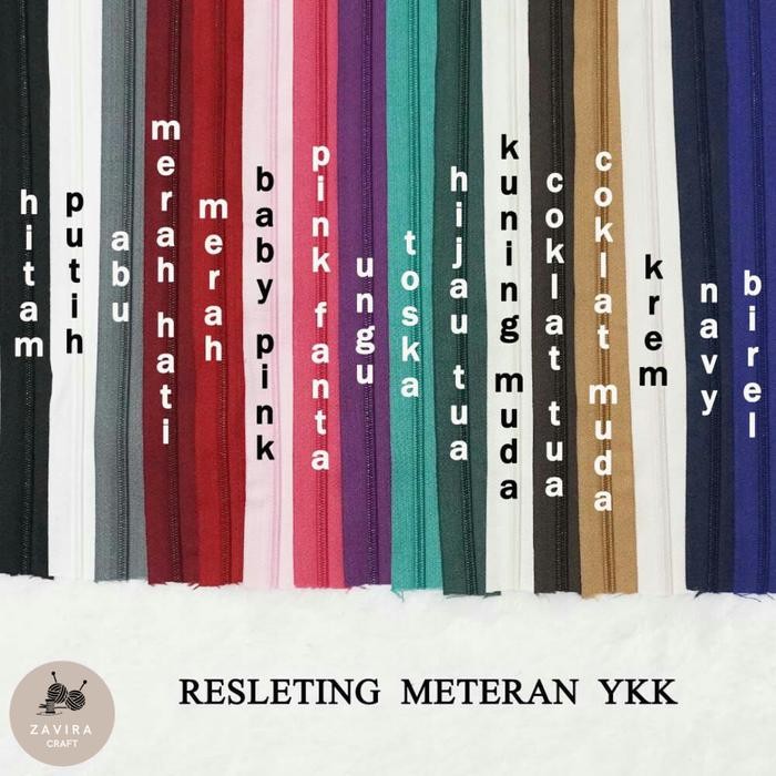 PREMIUM RESLETING METERAN YKK ASLI / RITSLETING METERAN YKK ORI