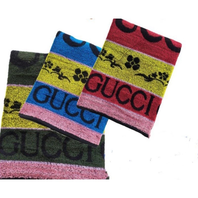 Terjangkau&Jaminan-Handuk motif Gucci/handuk motif Random -good