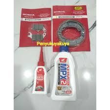 PAKET HEMAT SET SERVICE REM MOTOR AHM BEAT / BEAT FI / VARIO / SPACY KVB L MPX2 R OLI AHM KAMPAS REM